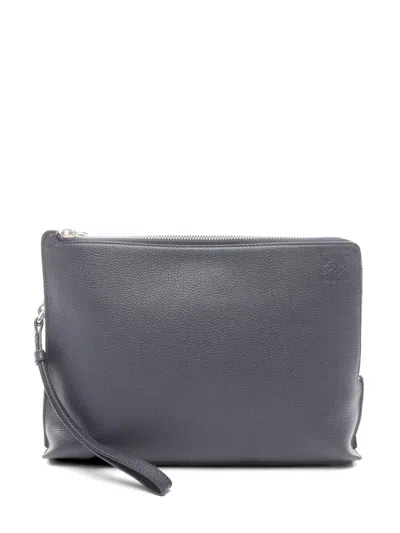 Pre-owned Loewe 2000s Anagram Clutch Bag In Blue
