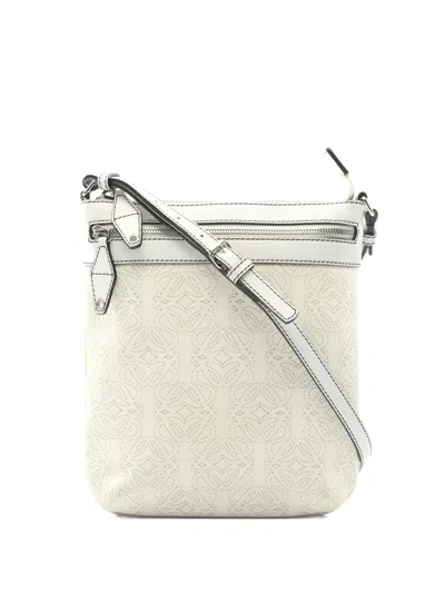 Pre-owned Loewe 2000s Anagram Cross Body Bag In Neutral