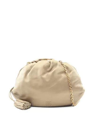 Pre-owned Loewe 2000s Anagram-detail Chain Shoulder Bag In Gold