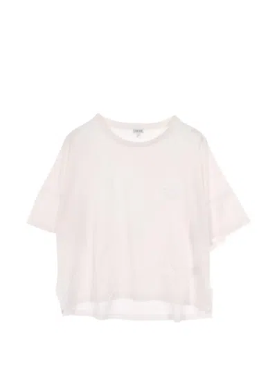 Pre-owned Loewe 2000s Anagram Embroidery T-shirt In White