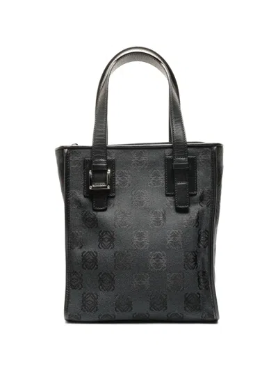 Pre-owned Loewe 2000s Anagram Handbag In Black