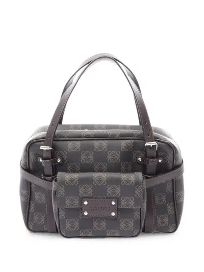 Pre-owned Loewe 2000s Anagram Handbag In Brown