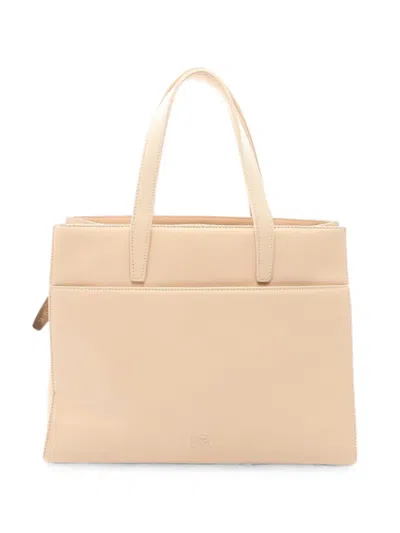 Pre-owned Loewe 2000s Anagram Handbag In Neutrals