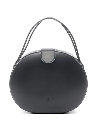 Pre-owned Loewe 2000s Anagram Leather Handbag In Black
