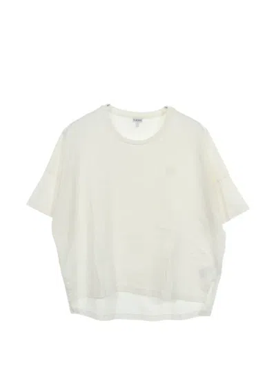 Pre-owned Loewe 2000s Anagram Oversize T-shirt In White