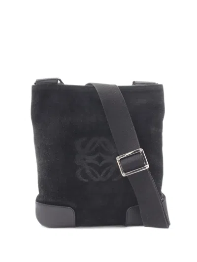 Pre-owned Loewe 2000s Anagram Shoulder Bag In Black