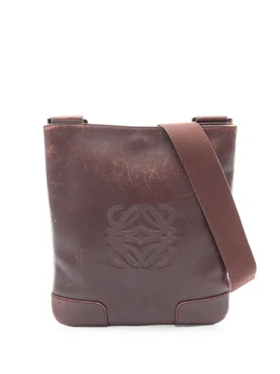 Pre-owned Loewe 2000s Anagram Shoulder Bag In Brown