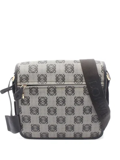 Pre-owned Loewe 2000s Anagram Shoulder Bag In Gray