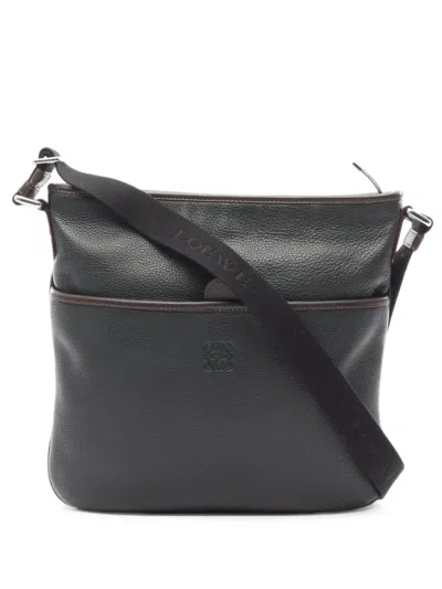 Pre-owned Loewe 2000s Anagram Shoulder Bag In Green