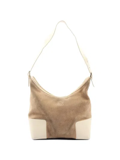 Pre-owned Loewe 2000s Anagram Shoulder Bag In Neutral