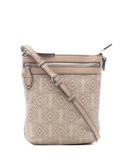 Pre-owned Loewe 2000s Anagram Shoulder Bag In Neutral