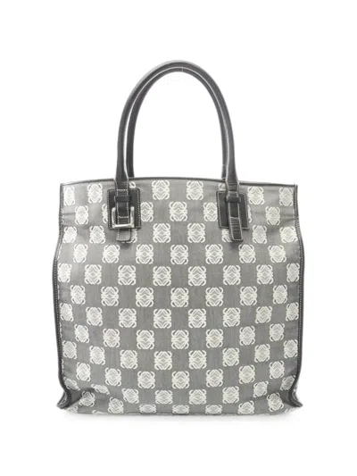 Pre-owned Loewe 2000s Anagram Tote Bag In グレー