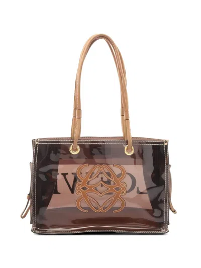 Pre-owned Loewe 2000s Anagram Tote Bag In Brown
