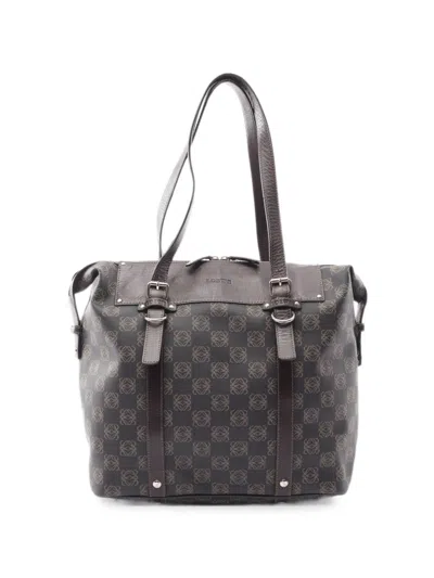 Pre-owned Loewe 2000s Anagram Tote Bag In Brown
