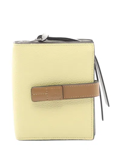 Pre-owned Loewe 2000s Anagram-debossed Leather Bifold Wallet In Neutral
