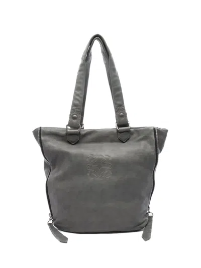 Pre-owned Loewe 2000s Anagram-detail Tote Bag In Gray