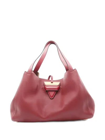 Pre-owned Loewe 2000s Barcelona Leather Handbag In Red