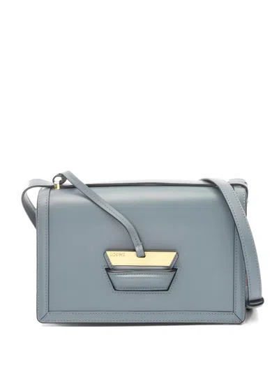 Pre-owned Loewe 2000s Barcelona Leather Shoulder Bag In Blue