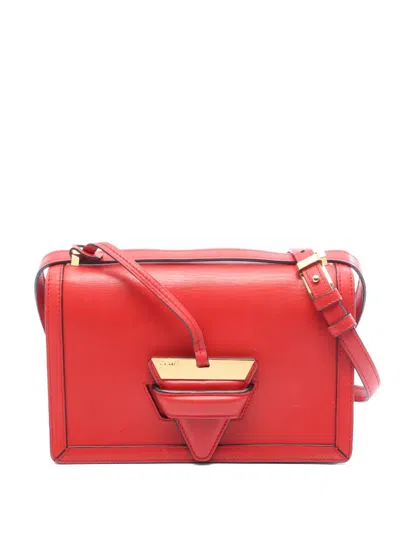 Pre-owned Loewe 2000s Barcelona Leather Shoulder Bag In Red