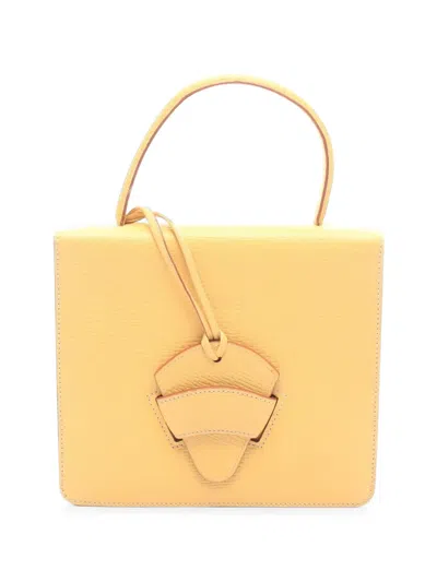 Pre-owned Loewe 2000s Barcelona Leather Tote Bag In Neutrals