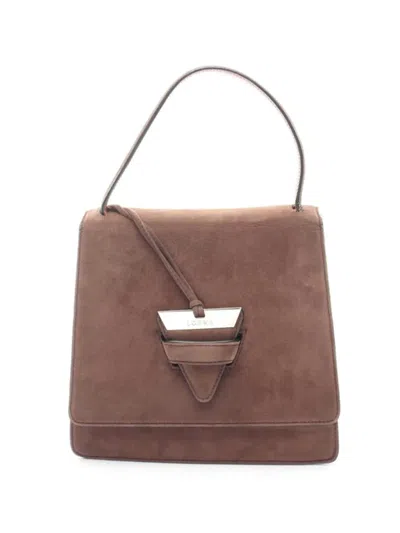 Pre-owned Loewe 2000s Barcelona Tote Bag In Brown