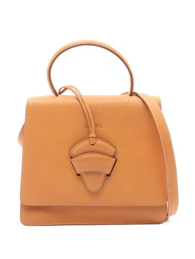 Pre-owned Loewe 2000s Barcelona Tote Bag In Orange