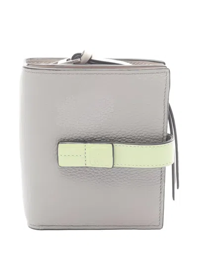 Pre-owned Loewe 2000s Bi-fold Leather Wallet In Gray