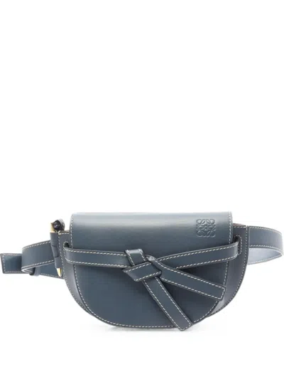 Pre-owned Loewe 2000s Gate Belt Bag In Blue