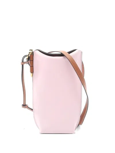Pre-owned Loewe 2000s Gate Pocket Leather Bag In Pink