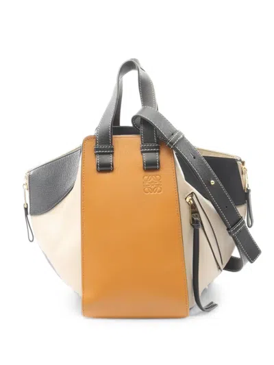Pre-owned Loewe 2000s Hammock Bucket Bag In Neutrals