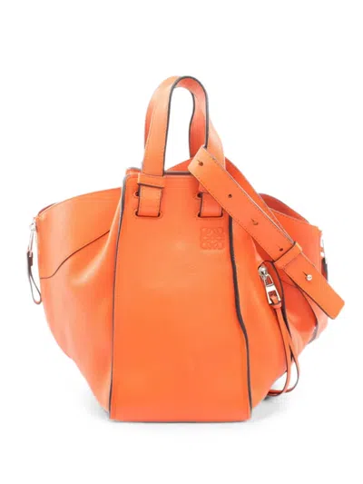 Pre-owned Loewe 2000s Hammock Leather Handbag In Orange