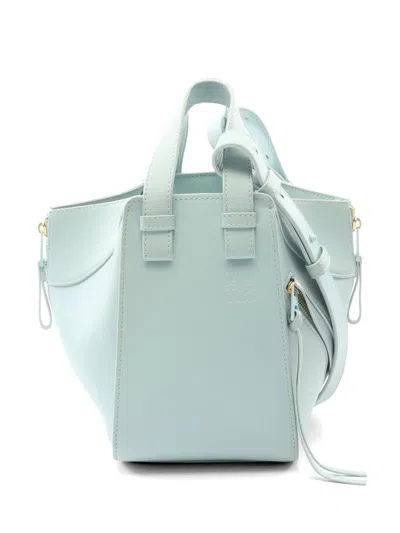 Pre-owned Loewe 2000s Hammock Leather Tote Bag In Blue