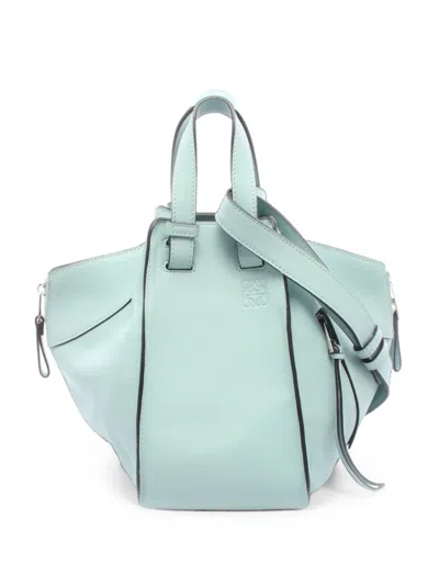 Loewe 2000s Hammock Leather Tote Bag In Blue
