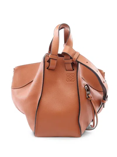 Pre-owned Loewe 2000s Hammock Leather Tote Bag In Brown