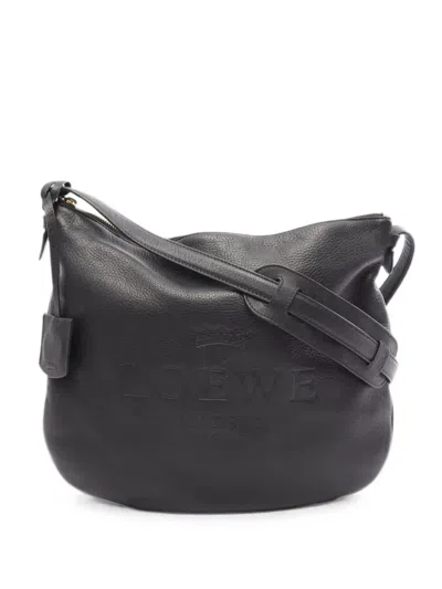 Pre-owned Loewe 2000s Heritage Shoulder Bag In Black