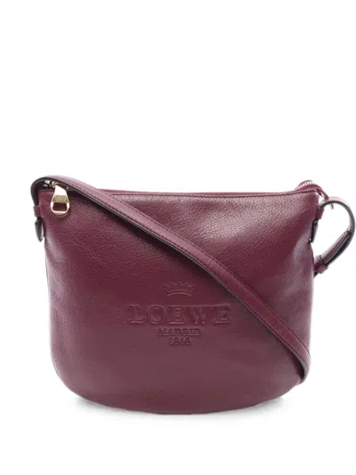 Pre-owned Loewe 2000s Heritage Shoulder Bag In Red
