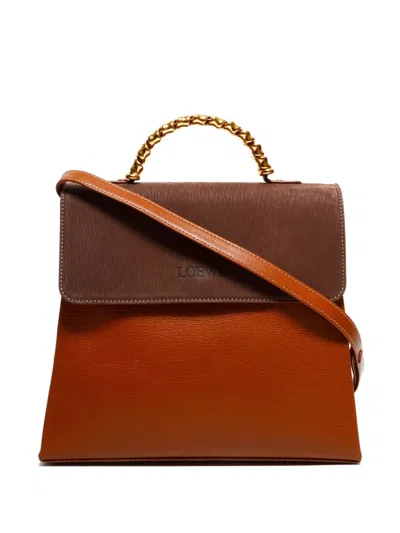 Pre-owned Loewe 2000s Leather Handbag In Brown