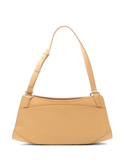 Pre-owned Loewe 2000s Leather Shoulder Bag In Neutral