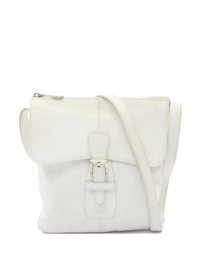 Pre-owned Loewe 2000s Leather Shoulder Bag In Neutral