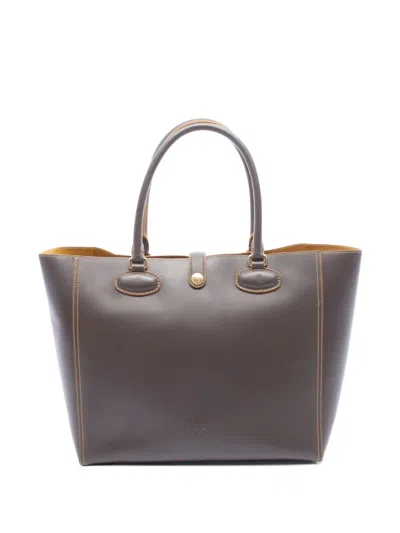 Pre-owned Loewe 2000s Leo Tote Bag In Brown
