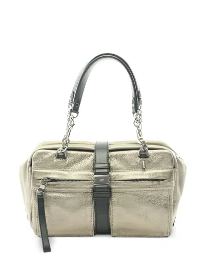 Pre-owned Loewe 2000s Lola 26 Leather Shoulder Bag In Gold