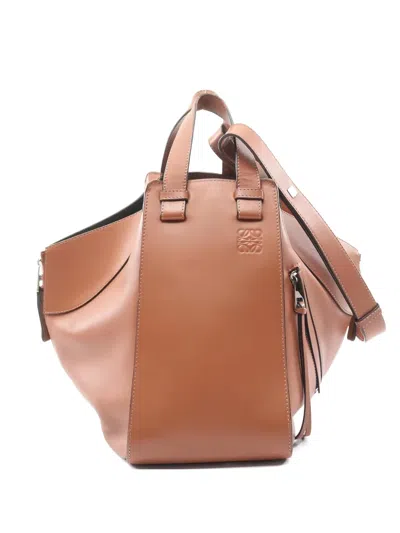 Pre-owned Loewe 2000s Medium Hammock Leather Tote Bag In Brown
