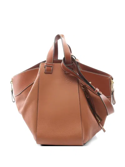 Pre-owned Loewe 2000s Medium Hammock Two-way Tote Bag In Brown