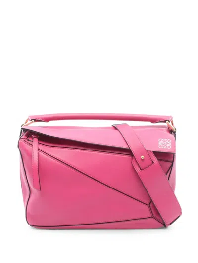 Pre-owned Loewe 2000s Medium Puzzle Tote Bag In Pink