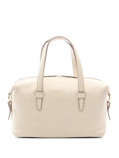 Pre-owned Loewe 2000s Mini Boston Leather Tote Bag In Neutral