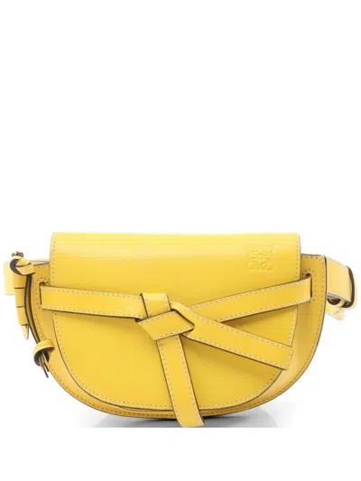 Pre-owned Loewe 2000s Mini Gate Belt Bag In Yellow