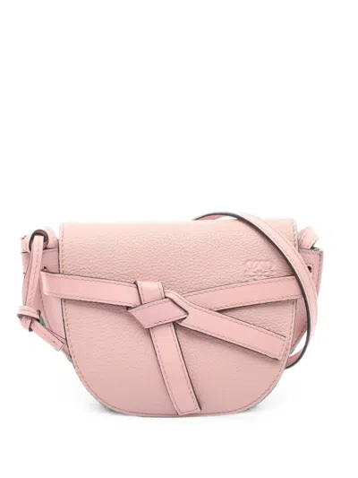 Pre-owned Loewe 2000s Mini Gate Shoulder Bag In Pink