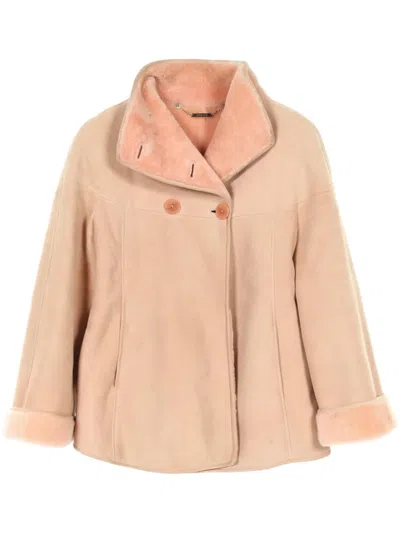 Pre-owned Loewe 2000s Mouton Jacket In Pink