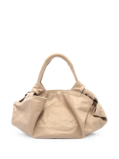 Pre-owned Loewe 2000s Nappa Aire Leather Handbag In Gold