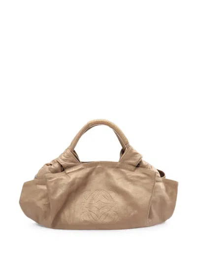 Pre-owned Loewe 2000s Nappa Aire Tote Bag In Neutrals